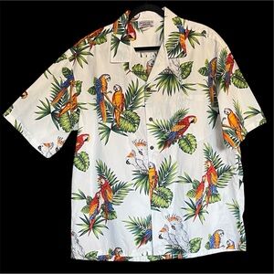 Pacific Legend Apparel Vintage Hawaiian Cotton Button Down sz 2XL